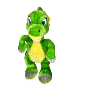 Land Before Time Plush Ducky Green Dinosaur Toy Network Vintage 12"